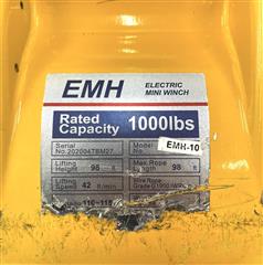 VESTIL ELECTRIC MINI WINCH 1000LBS CAPACITY MODEL: EMH-10